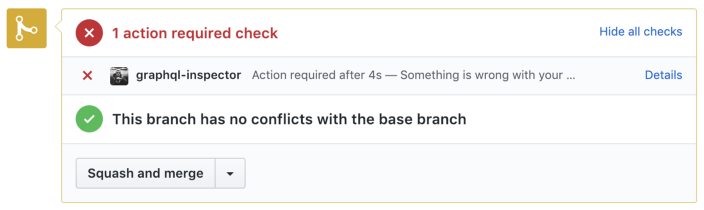Prevents from merging the Pull Request